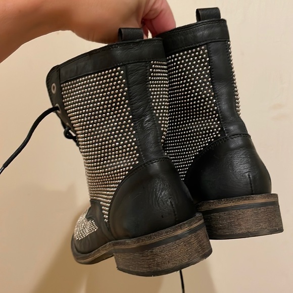 Lemare Italy unisex studded moto biker boots 36 - Picture 9 of 10